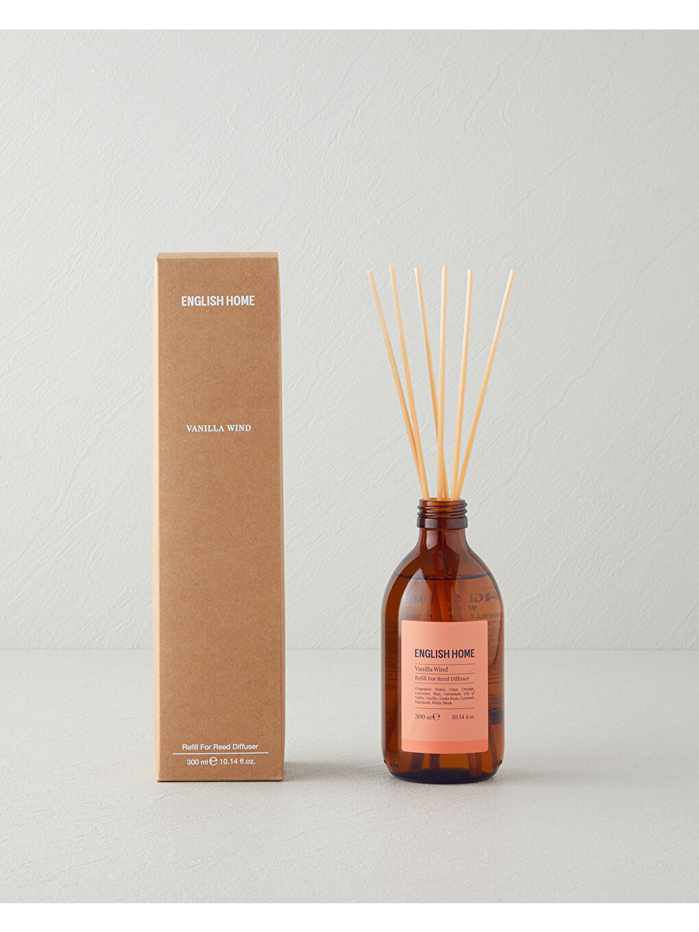 Renksiz Vanilla Wind Çubuklu Oda Kokusu Refill 300 ml - Yeniden Doldurulabilir