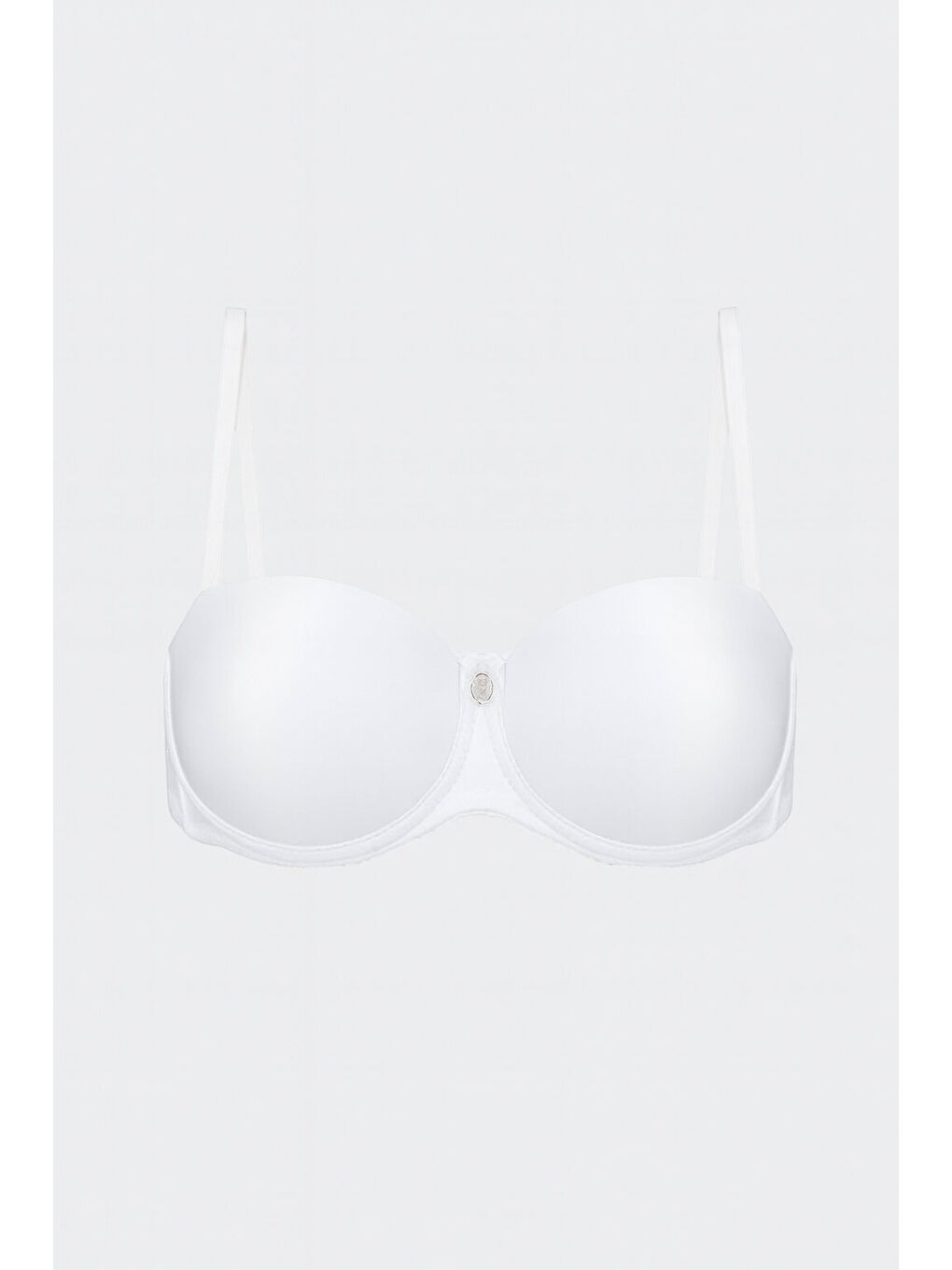 Beyaz Straplez Şeffaf Sütyen