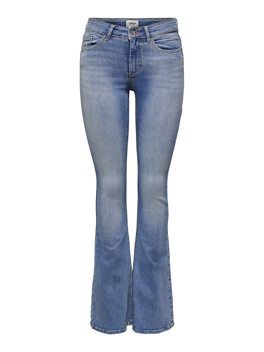 Only Mavi Onlblush Süper Streç Normal Bel İspanyol Paça Jeans Kadın Jean Pantolon 15245444 - 6