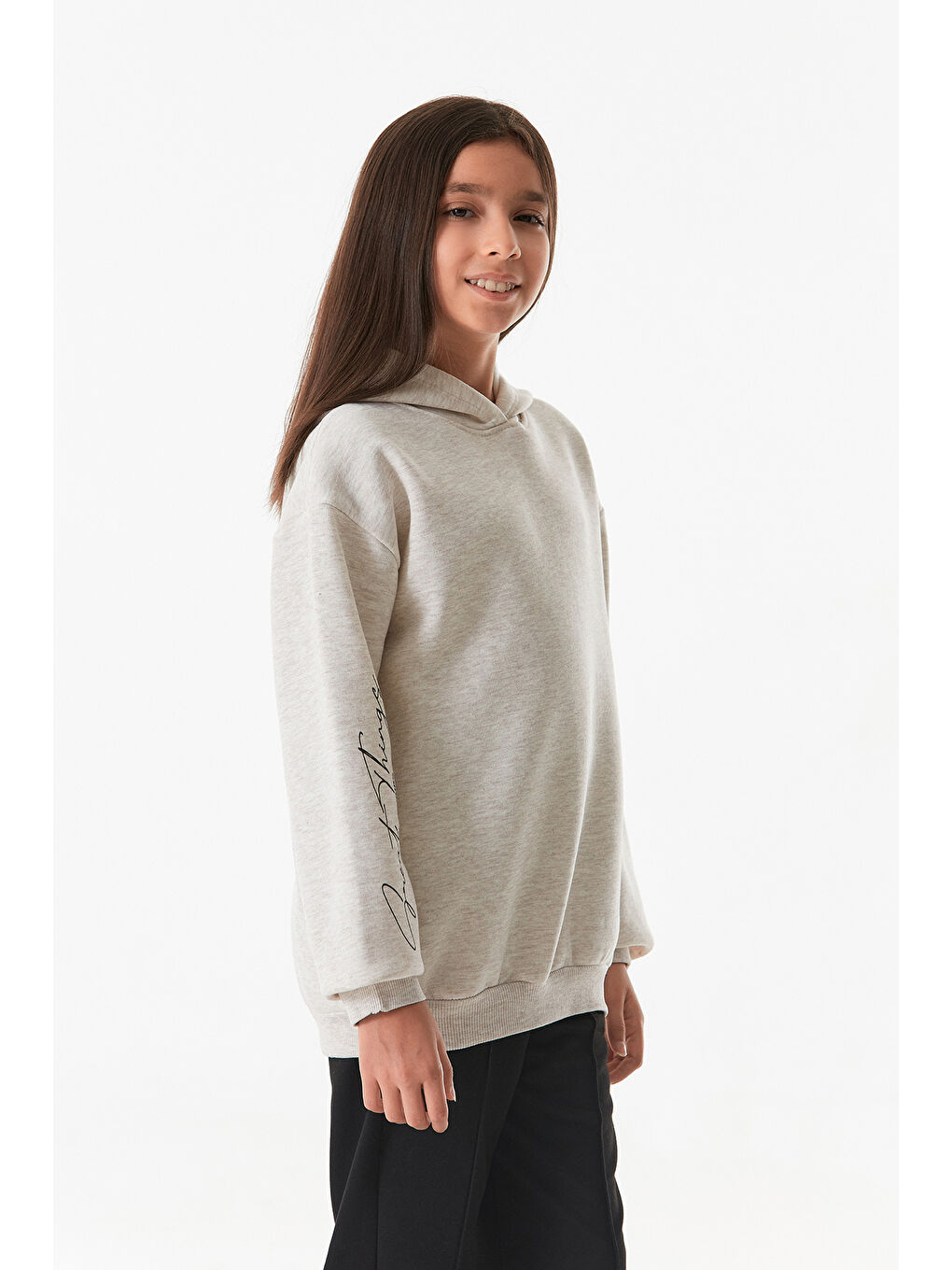 Fullamoda Taş Kapüşonlu Kız Çocuk Sweatshirt - 2