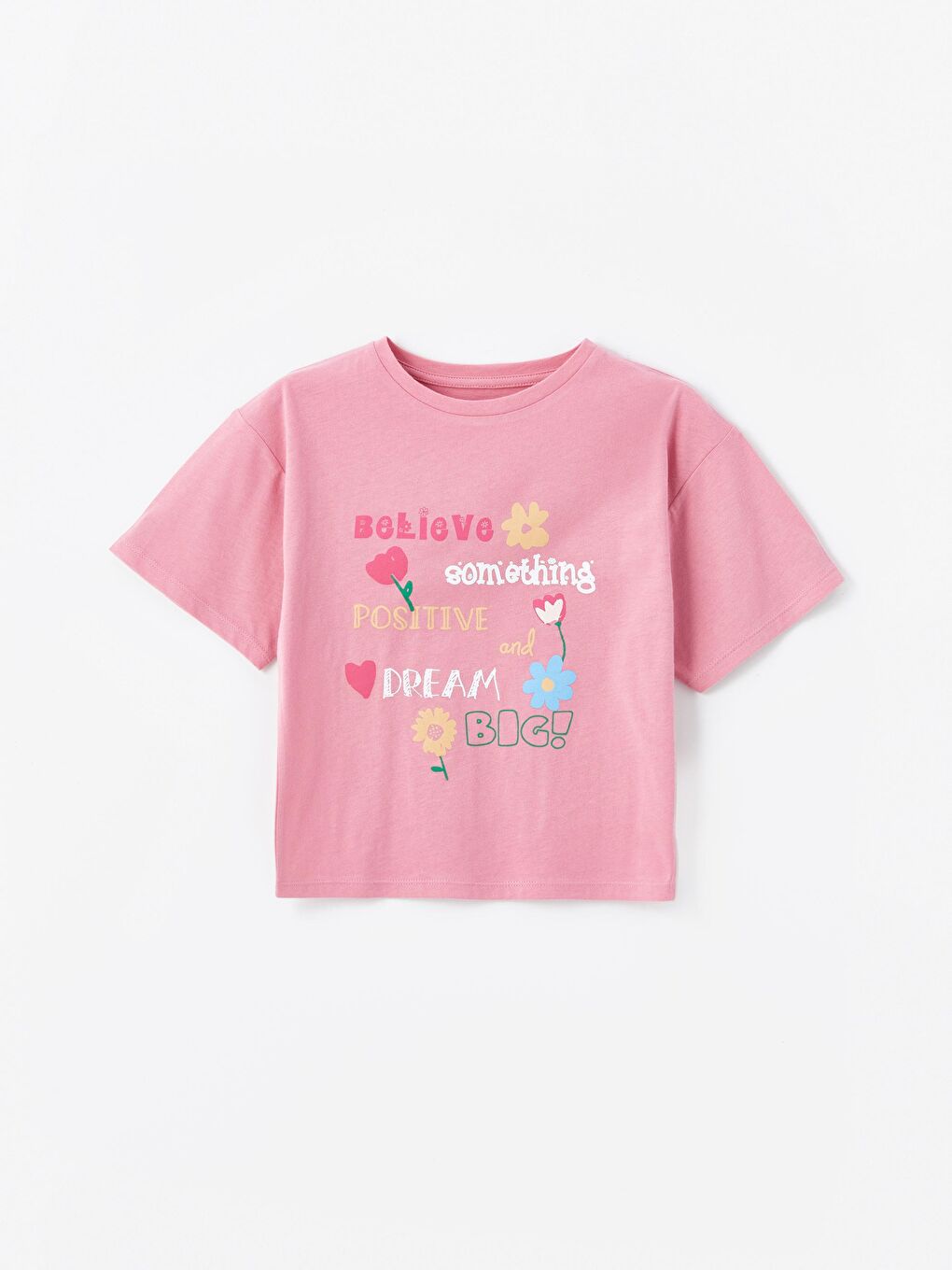 Dexia Pembe 3' lü Set - Örme Baskı Detaylı Tshirt - 2