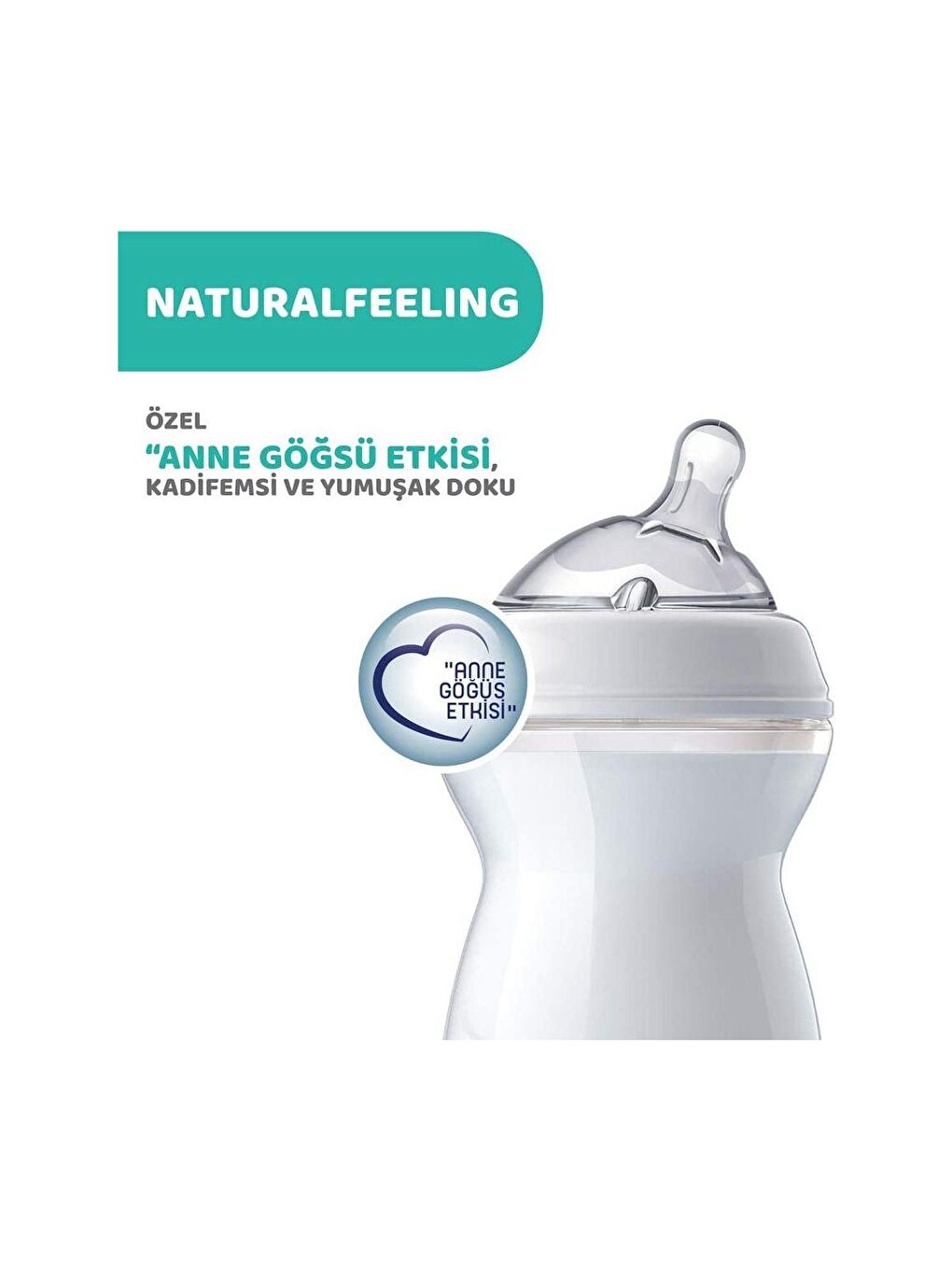 Chicco Renksiz Natural Feeling Cam Biberon 0 Ay+ 150 ml - 2