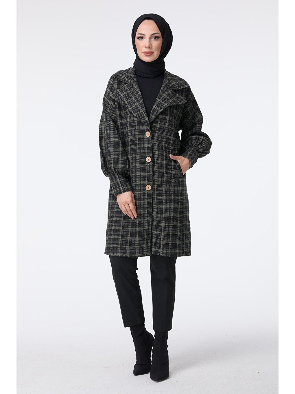 Orta Haki Kadın Trenç - 13026-3