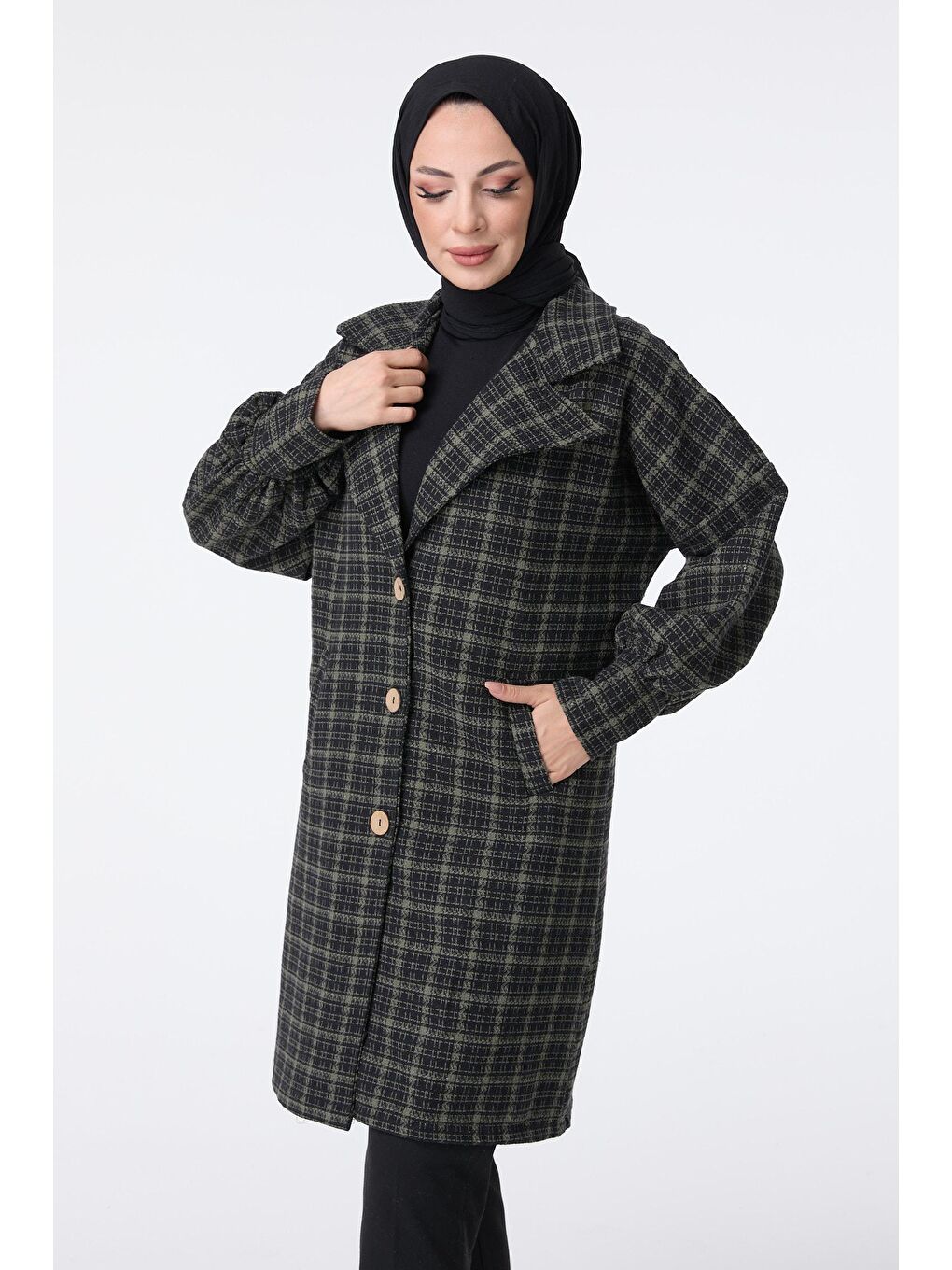 Orta Haki Kadın Trenç - 13026-5