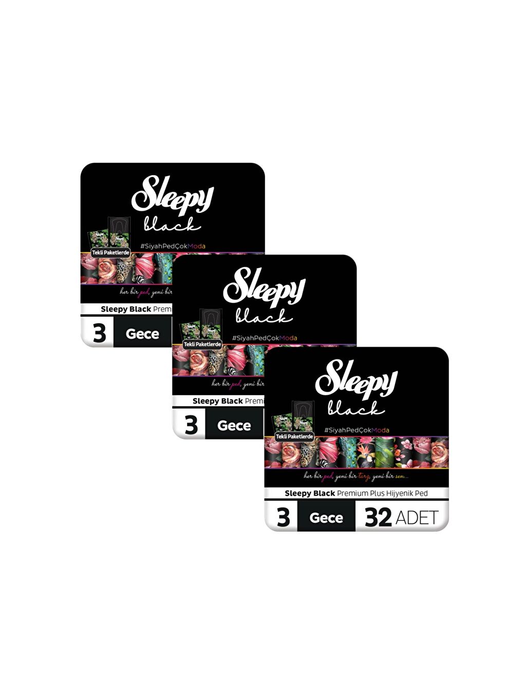 Black Premium Plus Hijyenik Ped Mega Fırsat Paketi Gece 96 Adet-1