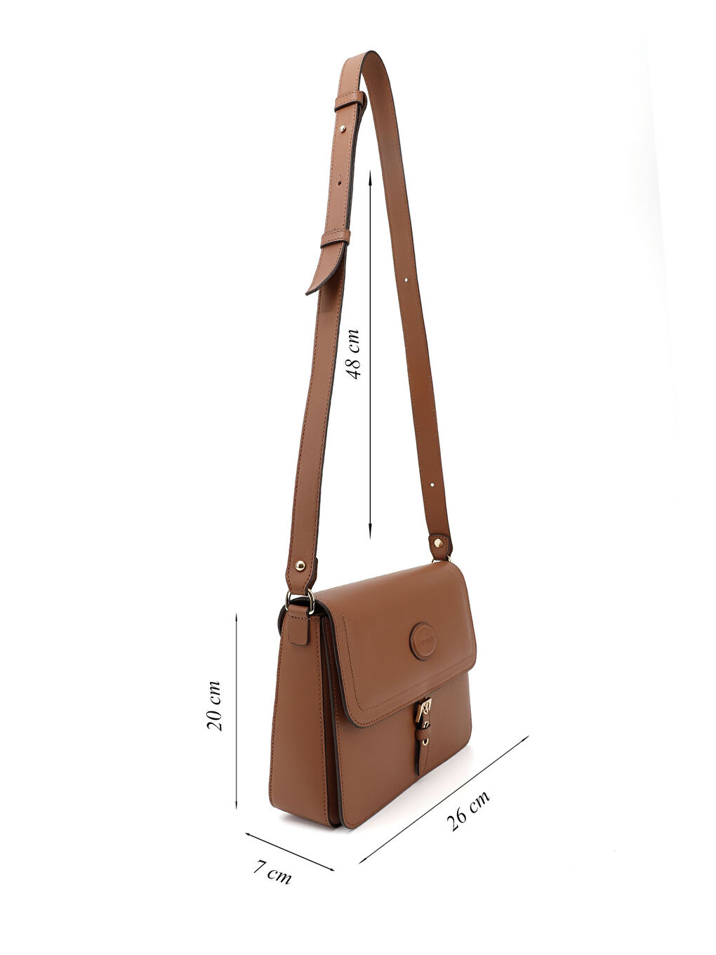 Kahverengi Kadın TABA Hakiki Deri Omuz Çantası-1