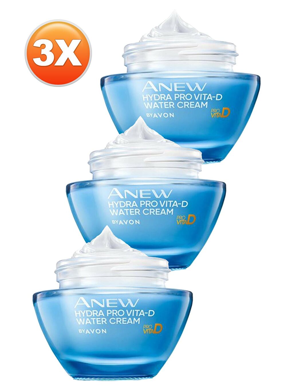 AVON Renksiz Anew Hydra Pro Vita D Su Bazlı Yüz Kremi 50 Ml. Üçlü Set - 1