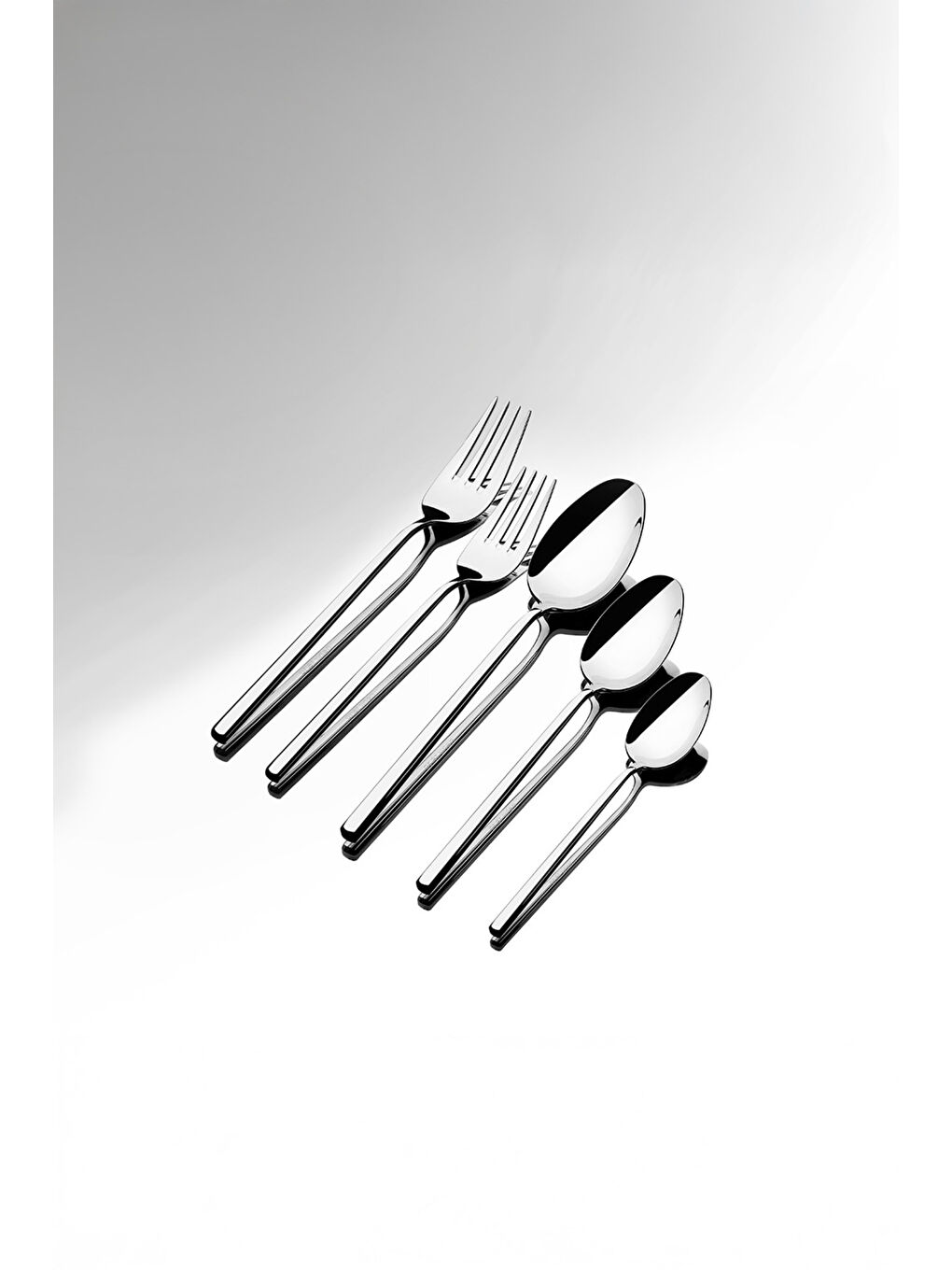 Gri Gloria Sade 6 Kişilik 36 Parça Kutulu Çatal Kaşık Bıçak Takımı-1