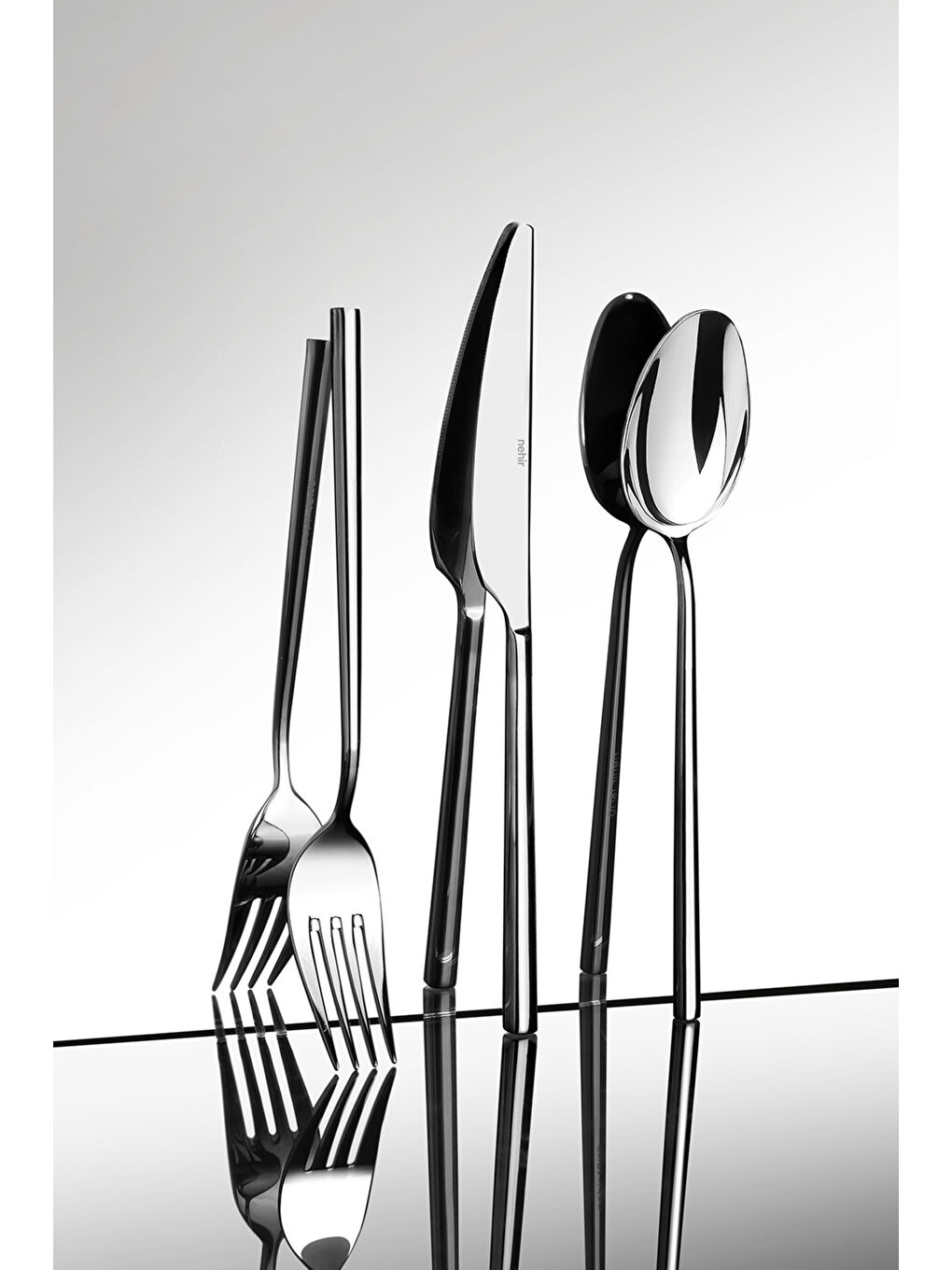 Gri Gloria Sade 6 Kişilik 36 Parça Kutulu Çatal Kaşık Bıçak Takımı-3