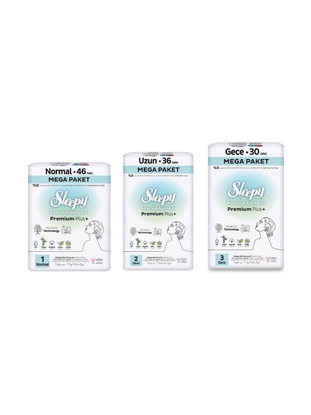 Bio Natural Premium Plus Hijyenik Ped Mega Fırsat Paketi 112 Adet-1