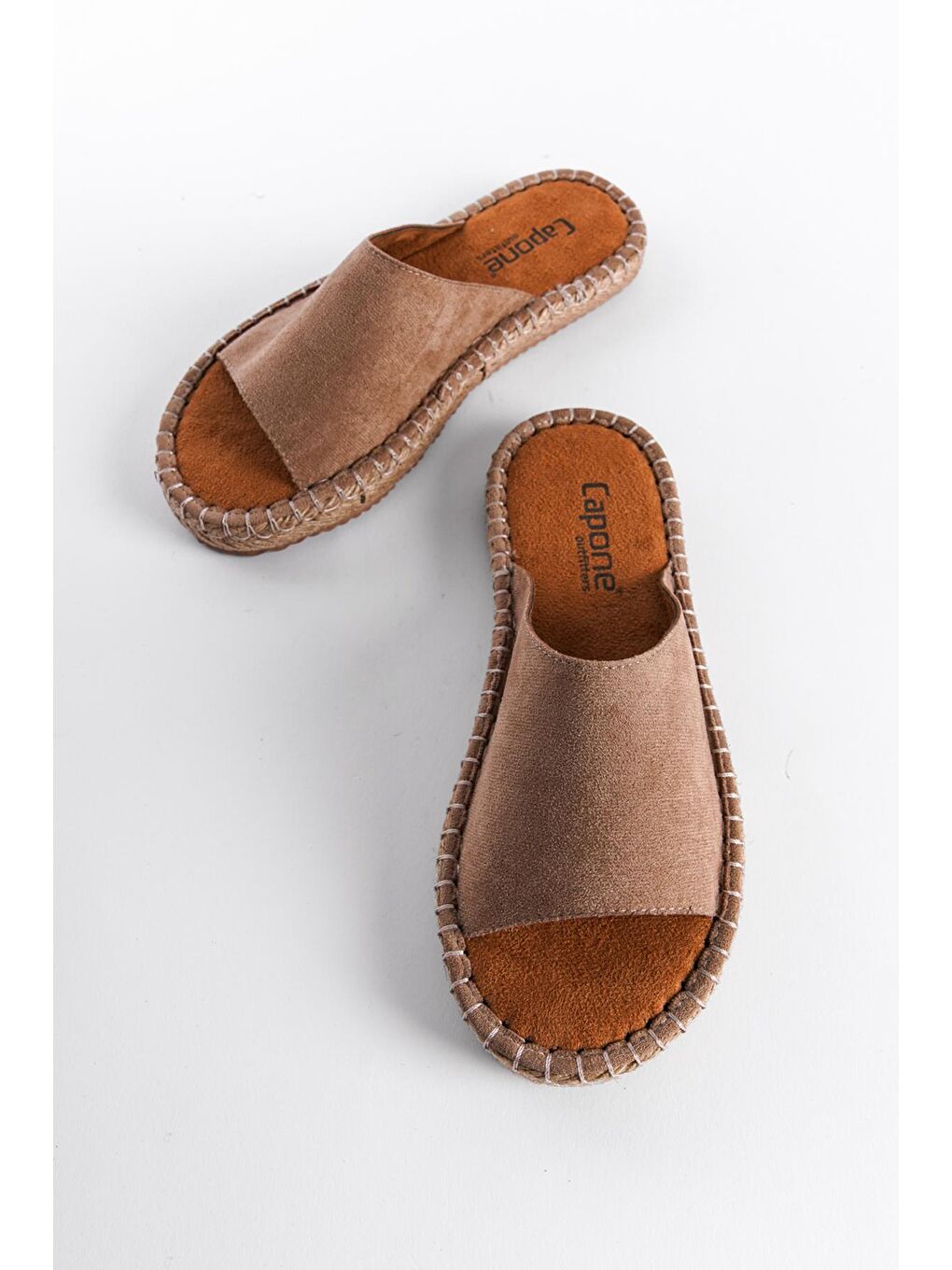 Capone Outfitters Bej Tek  Bantlı  Kadın Espadril Terlik