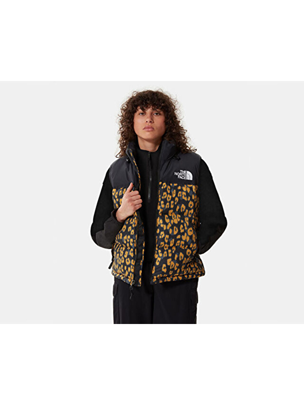 W Printed 1996 Retro Nuptse Vest Kadın Yeleği Nf0a5ıxl28a1 Siyah-7