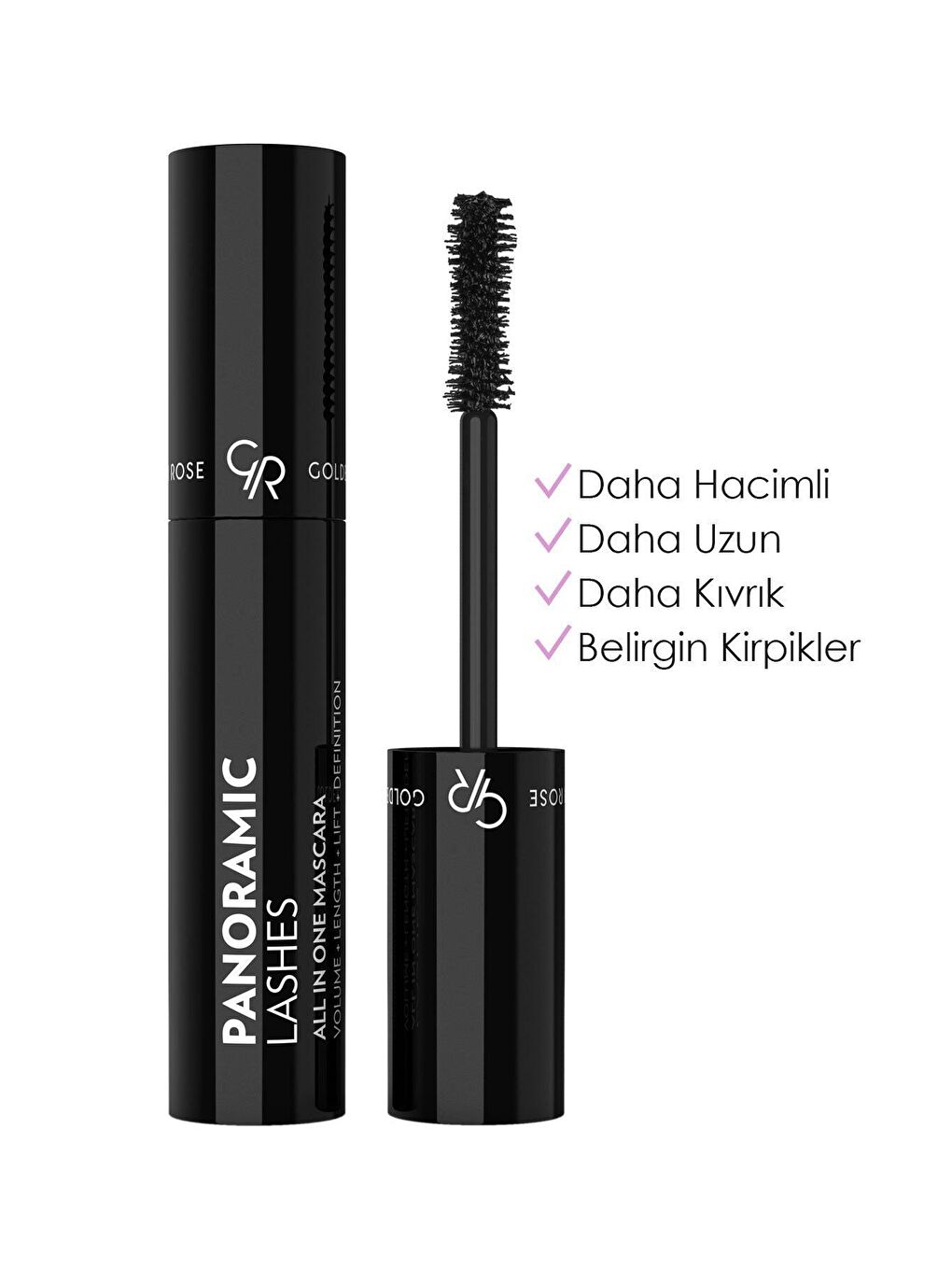GOLDEN ROSE Panoramic Lashes All In One Mascara - Black - Uzunluk Veren Maskara