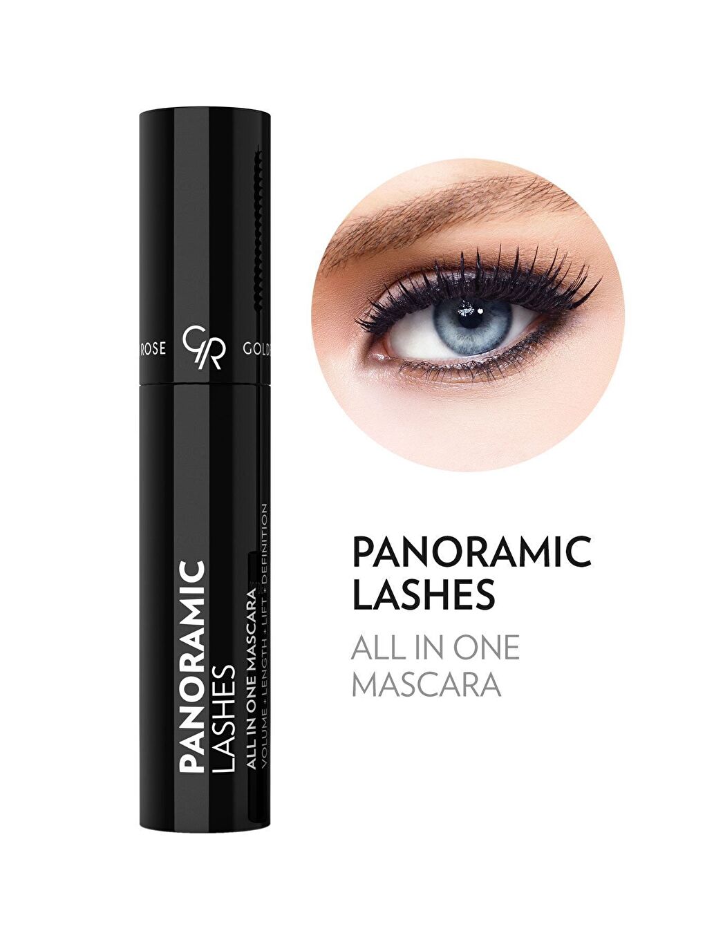GOLDEN ROSE Panoramic Lashes All In One Mascara - Black - Uzunluk Veren Maskara - 3