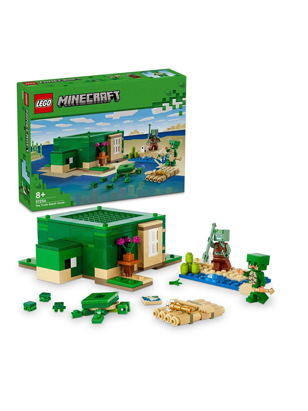 Lego Renksiz Minecraft Kaplumbağa Plaj Evi 21254