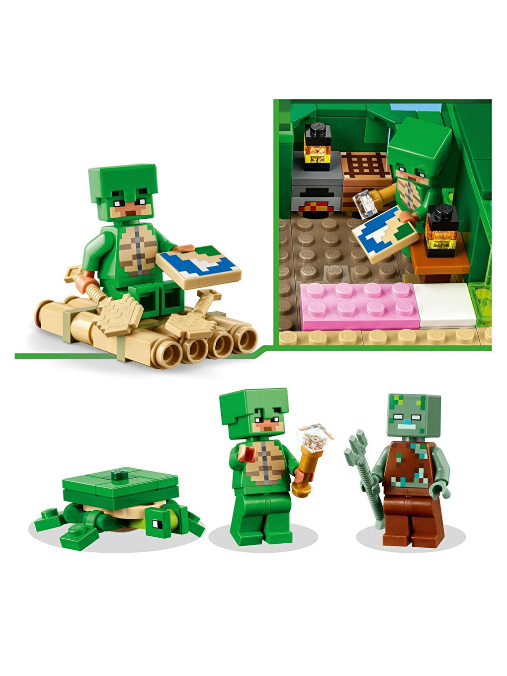 Lego Renksiz Minecraft Kaplumbağa Plaj Evi 21254 - 4