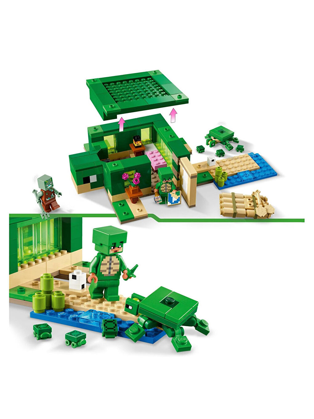 Lego Renksiz Minecraft Kaplumbağa Plaj Evi 21254 - 5