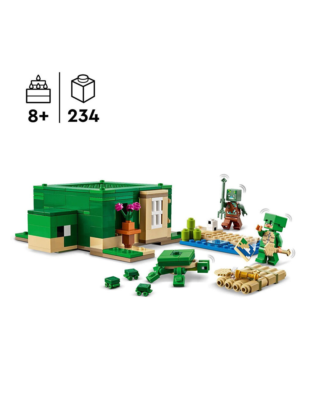 Lego Renksiz Minecraft Kaplumbağa Plaj Evi 21254 - 6