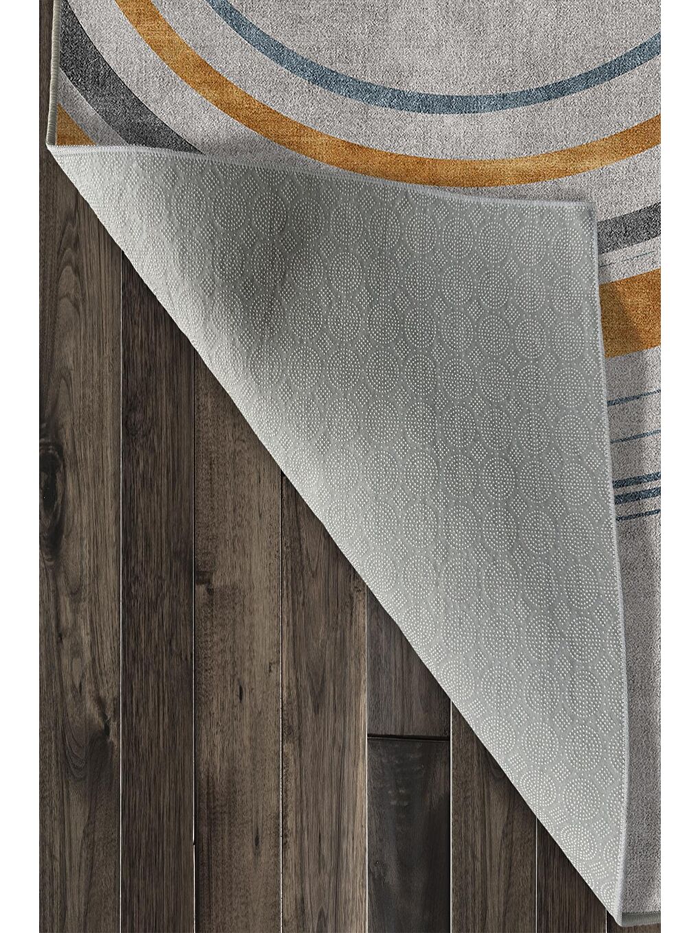 Gri Özel Tasarım, Kaymaz Taban, İnce, Yıkanabilir, Modern Halı WOOKECE1456 180x280-6