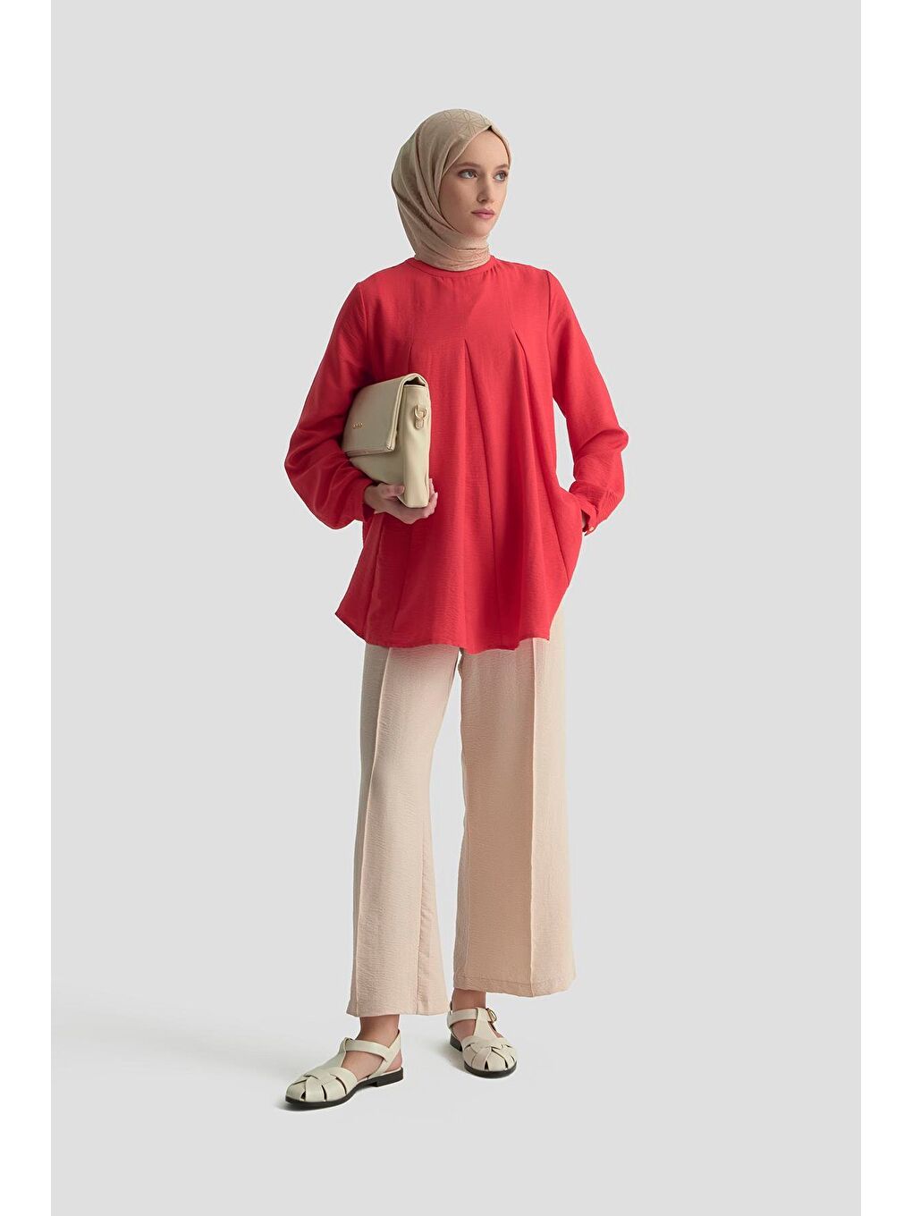 Bej Önü Dikişli Pantolon 25Kd1004 Vizon-1