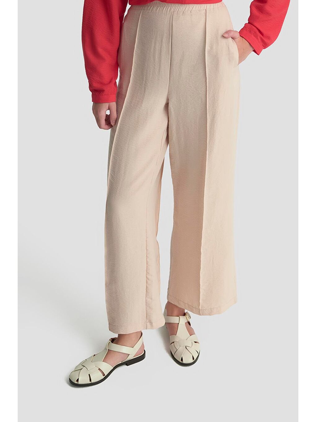 Bej Önü Dikişli Pantolon 25Kd1004 Vizon-2