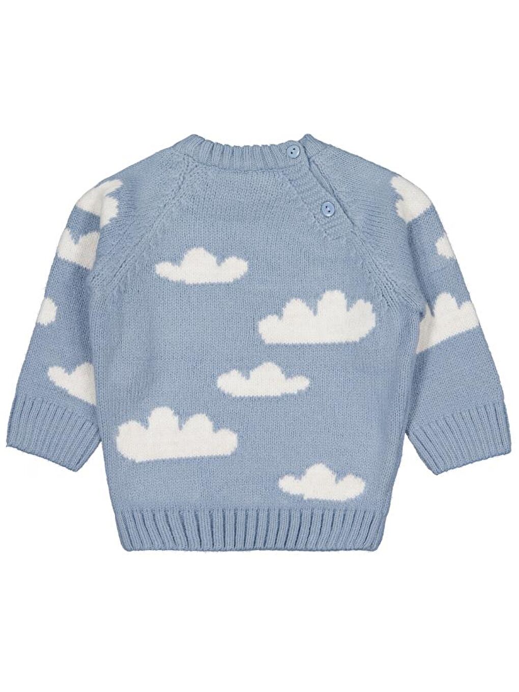 Baby Cloud Örgü 6-18 Ay Kazak - Mavi 6-9 Ay-1