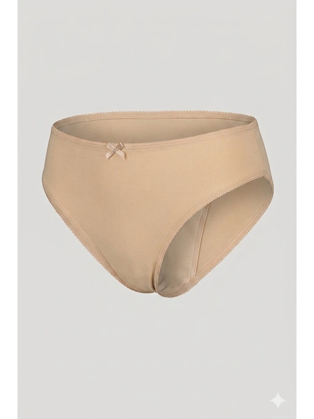 Bej 3'Lü Paket Bikini Külot 5001 Ten-1