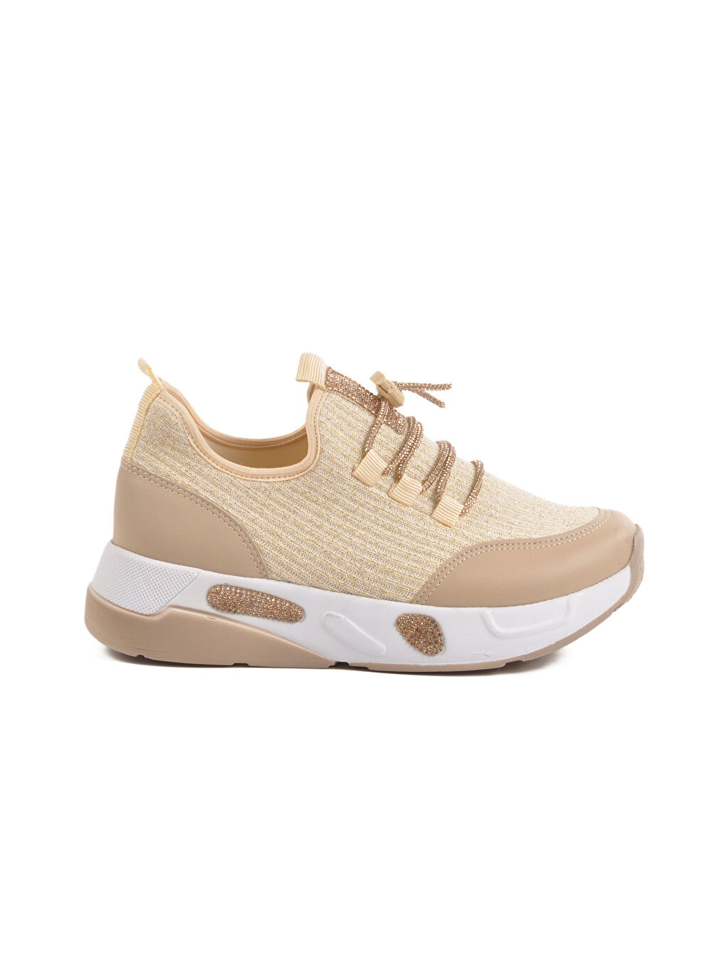 Bej Anorak Taşlı Kadın Casual Ayakkabı 702465 Z