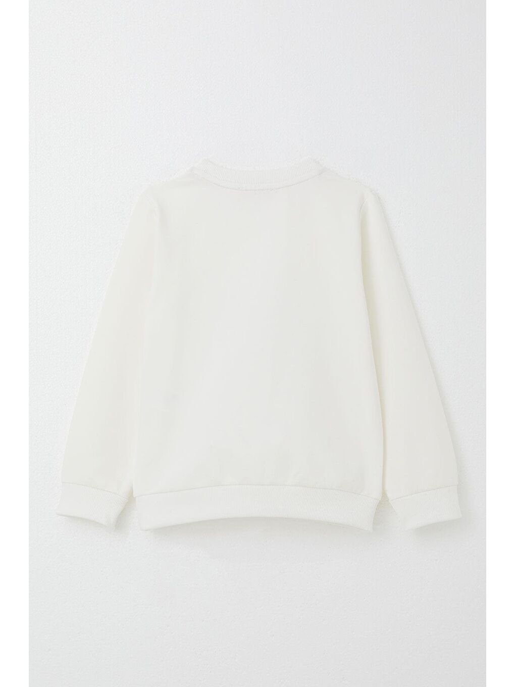 Kız Bebek Eşofman Takım Fiyonklu Havalı Tavşancık Baskılı Ekru (2 Yaş)-3