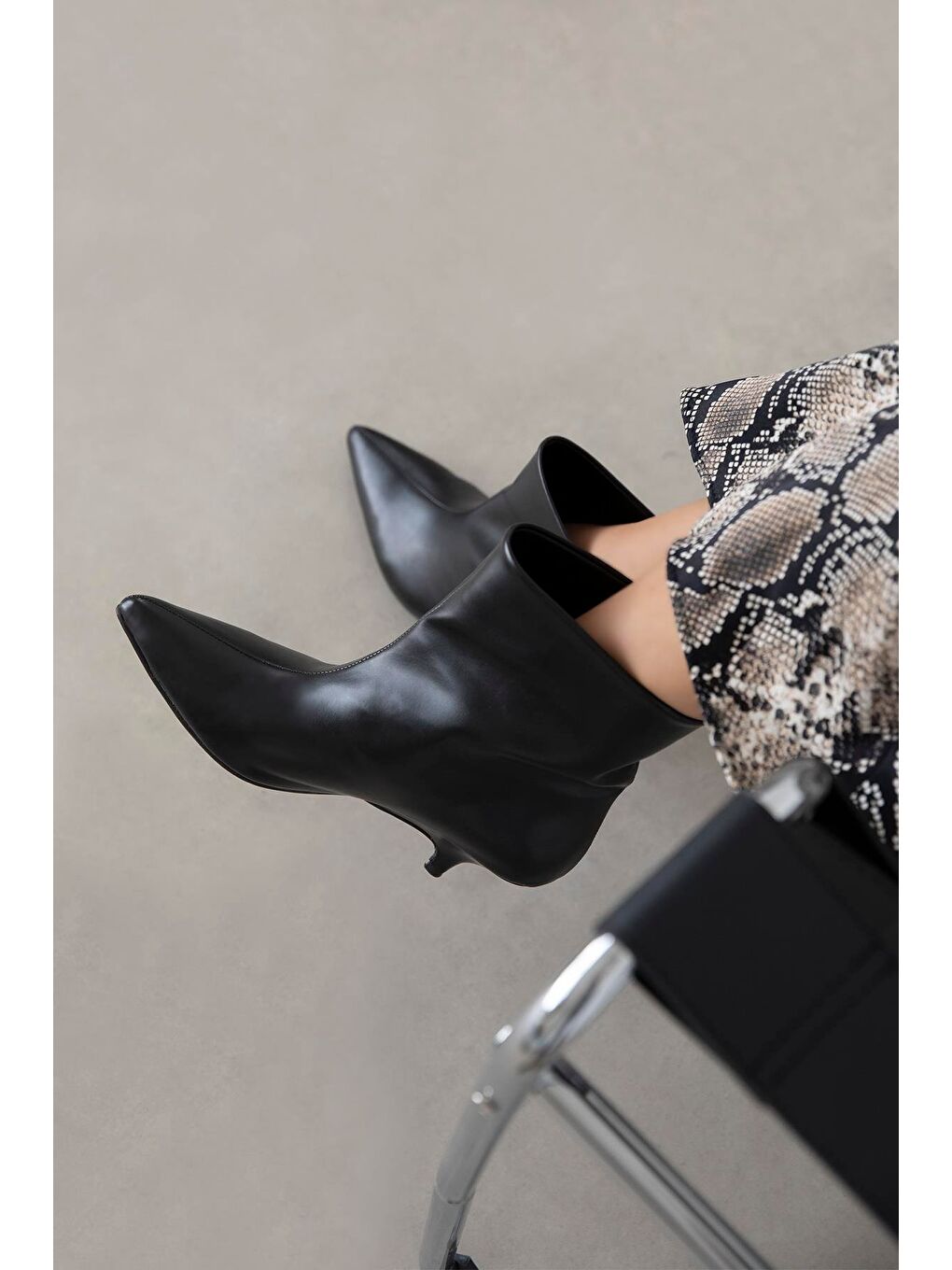 Bella Kadın Pino Ökce Deri Bot Siyah-1