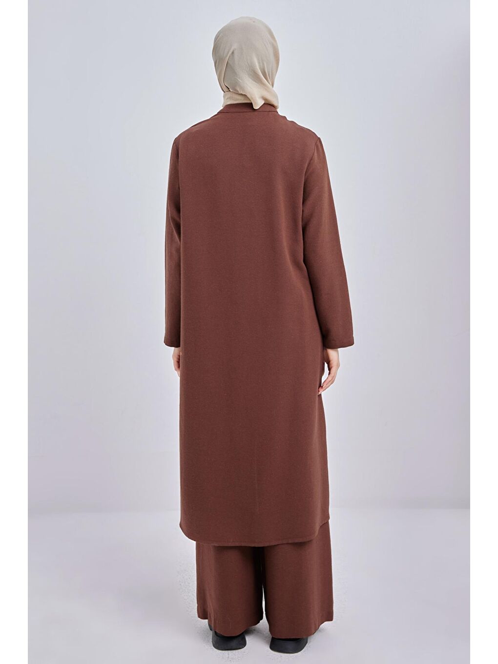 Kahverengi Kahve Hakim Yaka Pantolonlu Takım-3