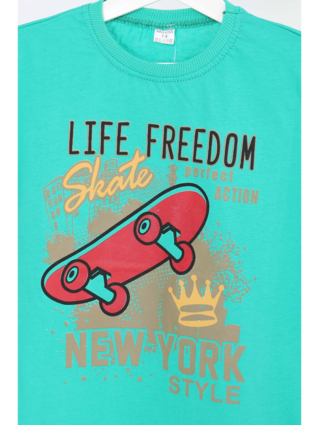 Yeşil Erkek Çocuk Yesil Baskılı Kısa Kollu T-Şhirt - 27383-1