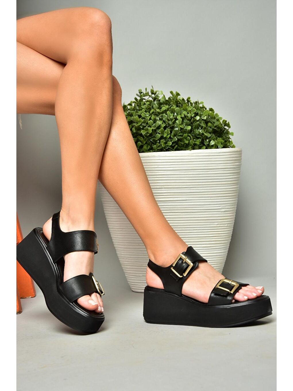 S5905504 Siyah Kadın Sandalet