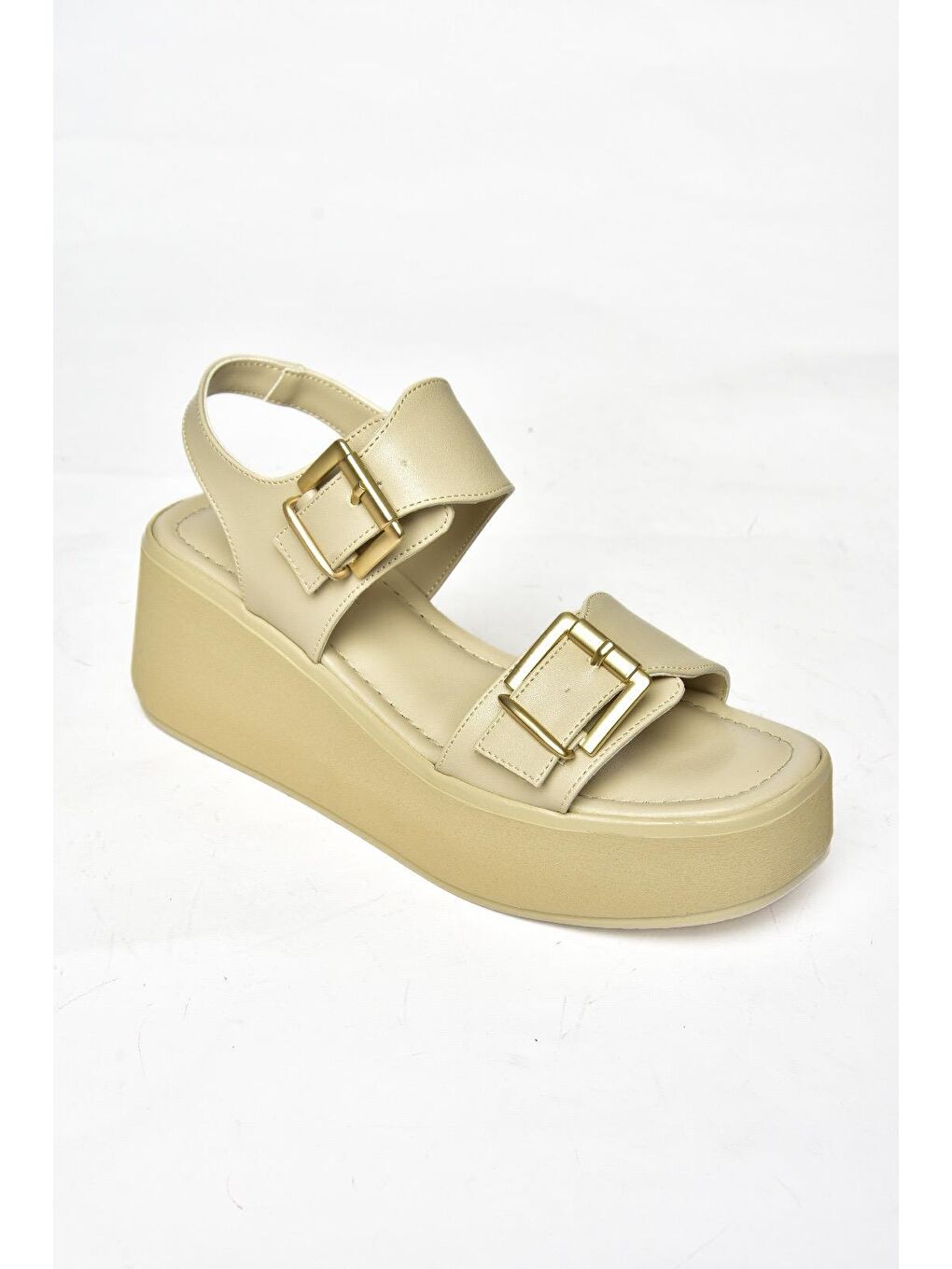 S5905504 Bej Kadın Sandalet-1