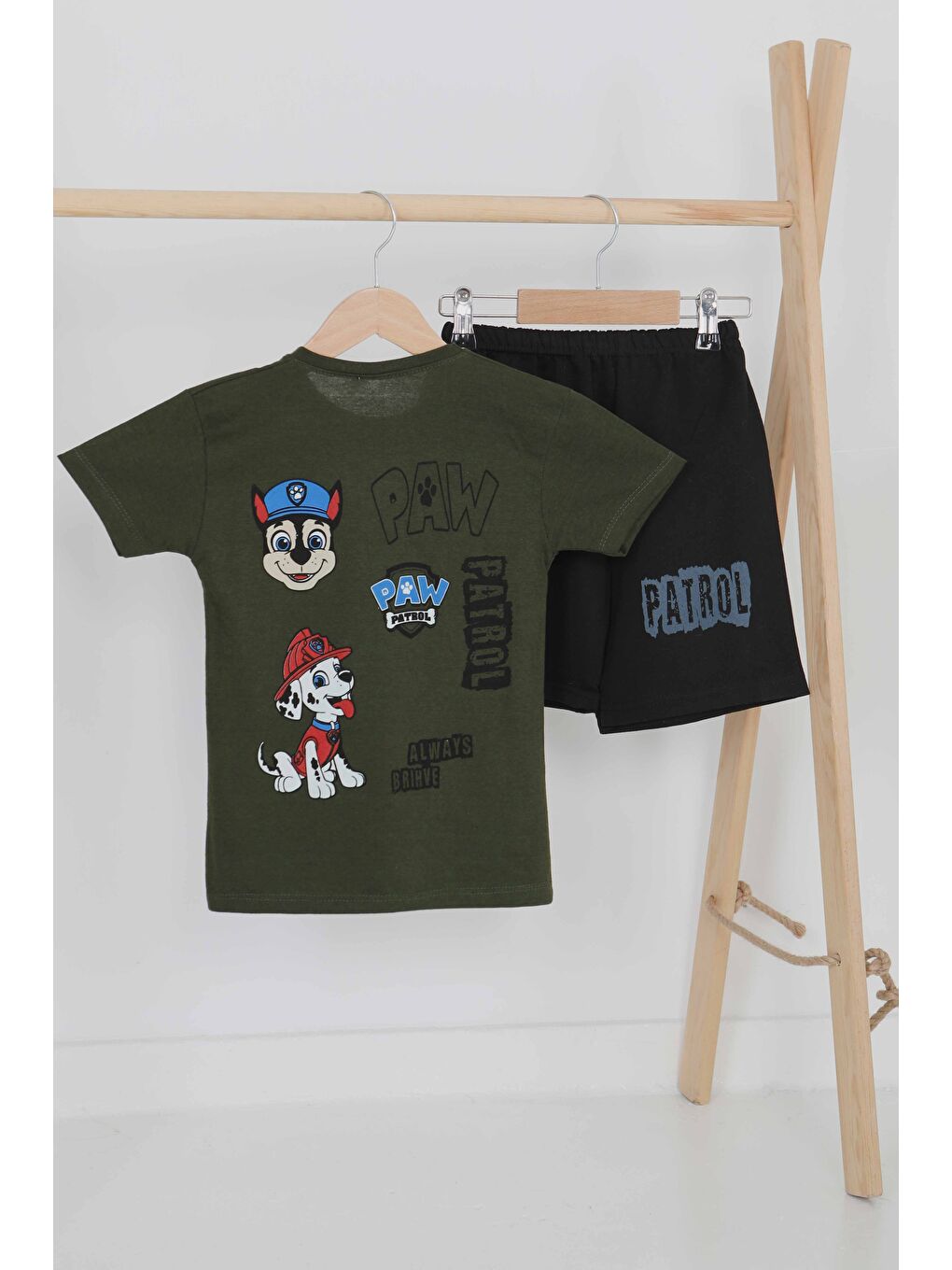 Erkek Çocuk Haki Baskılı Eşofman Takımı - 27497-1