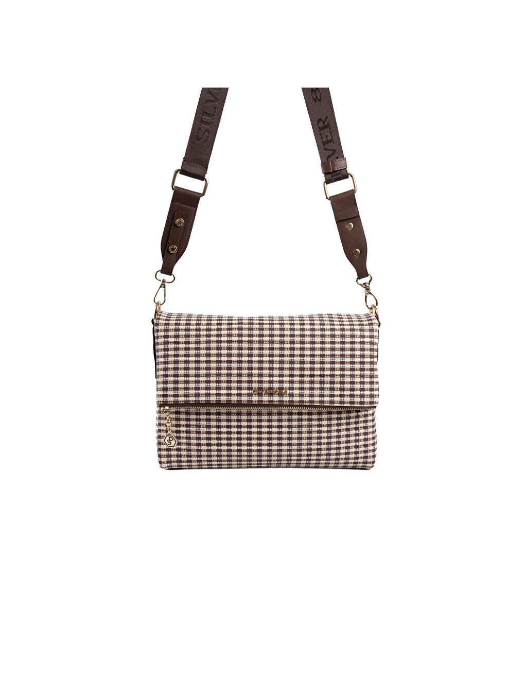 Kahverengi Kadın Çapraz Çanta 963-47362 SILVER POLO ÇAPRAZ BAYAN ÇANTASI M191 KAHVE SARI-MAT KAHVE-1