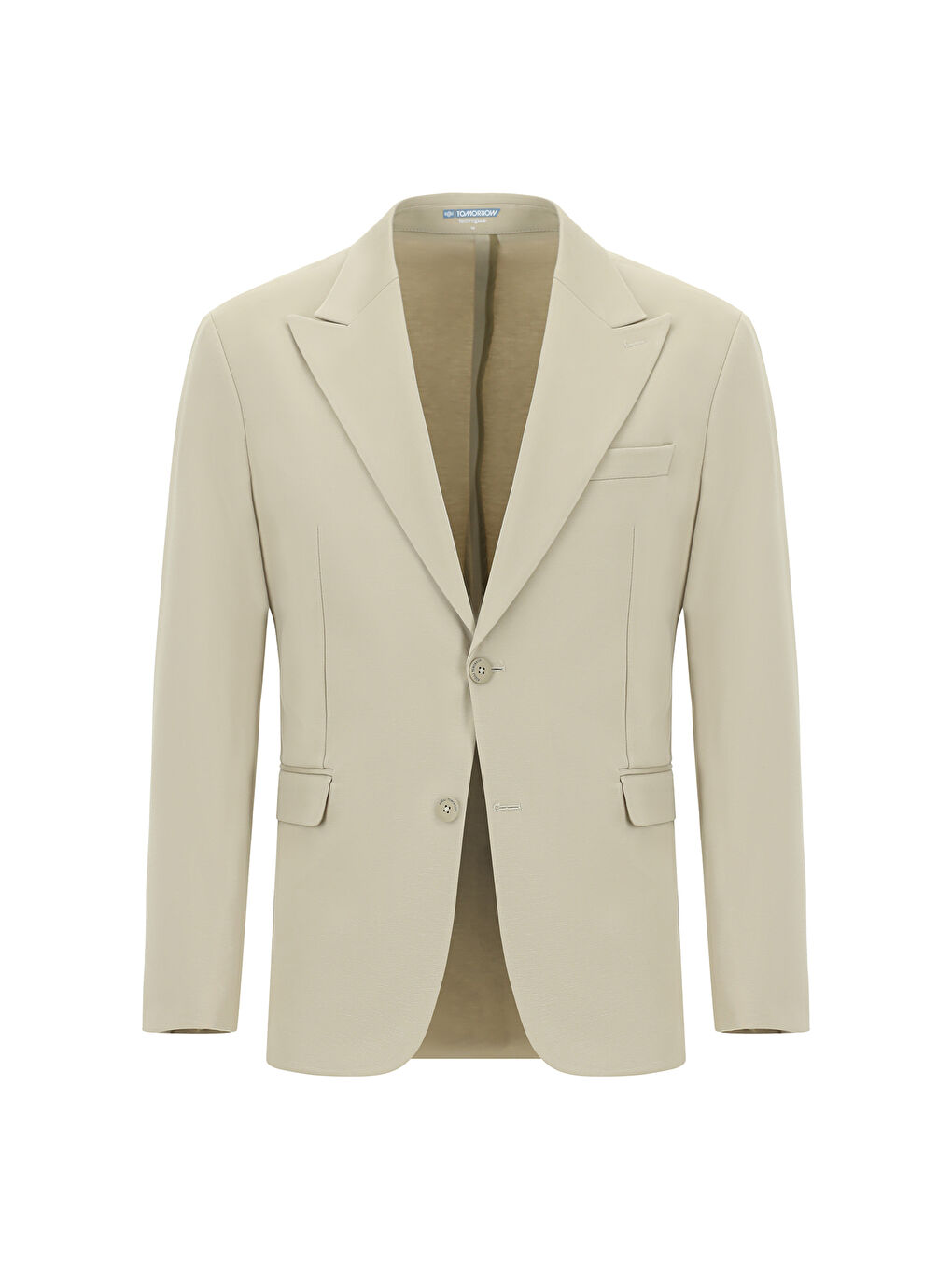 Bej Techno-Line Slim Fit Dar Kesim Elastanlı Spor Örme Ceket-6