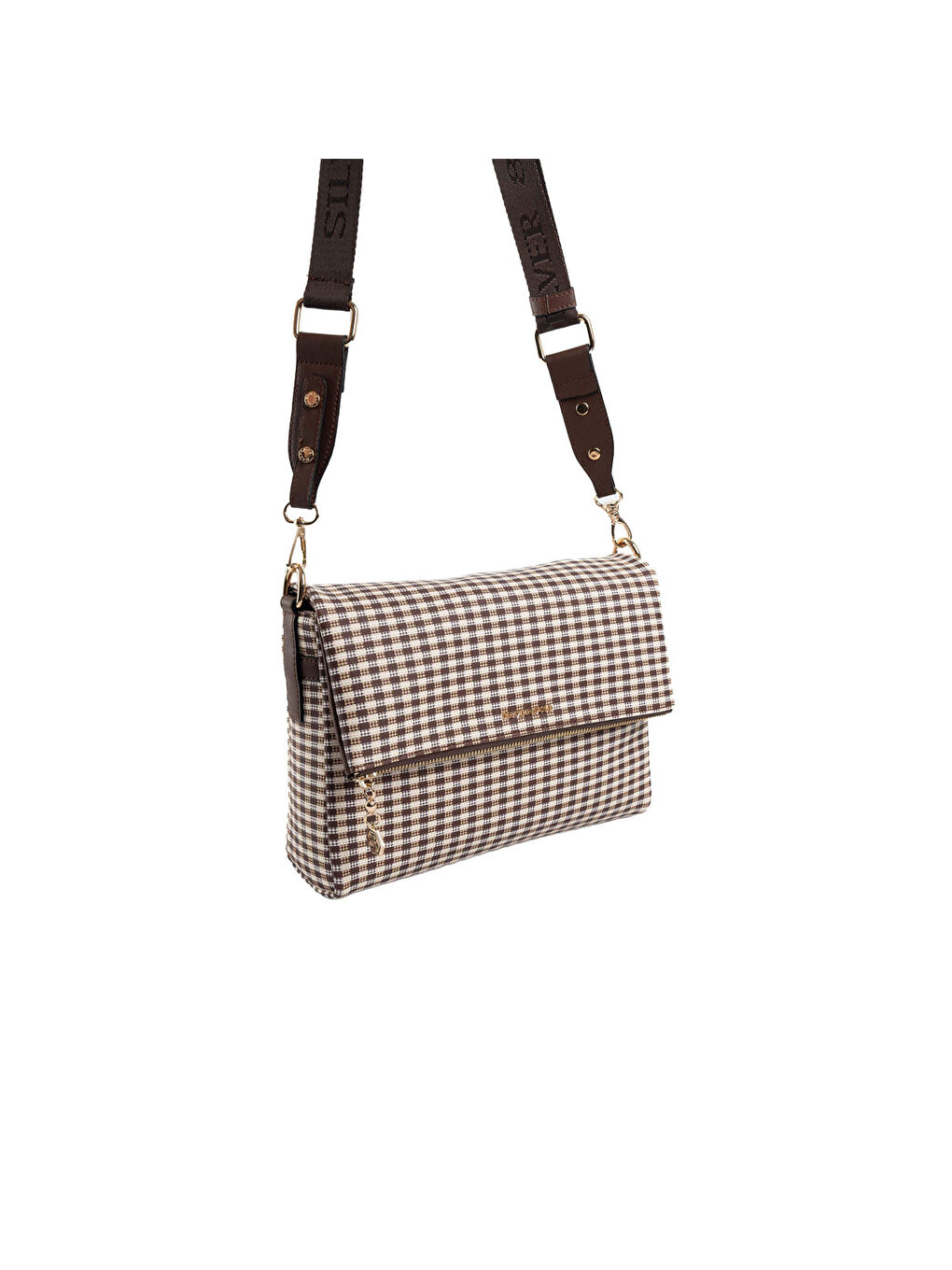 Kahverengi Kadın Çapraz Çanta 963-47362 SILVER POLO ÇAPRAZ BAYAN ÇANTASI M191 KAHVE SARI-MAT KAHVE-2