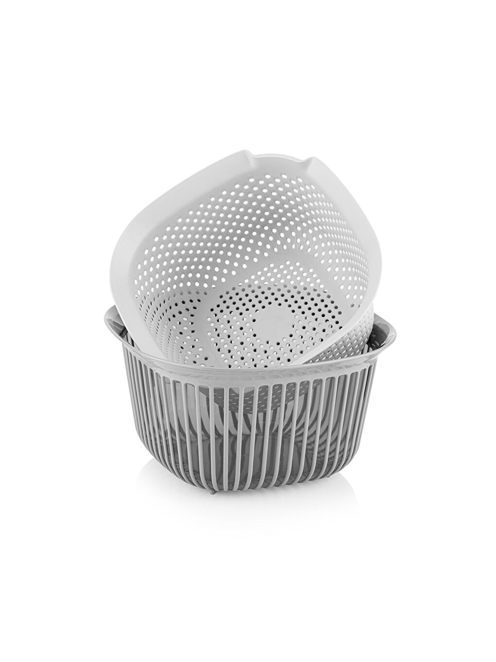 Karışık Qlüx İdeas Liny Süzgeçli Kase Gri 25cm 4000ml