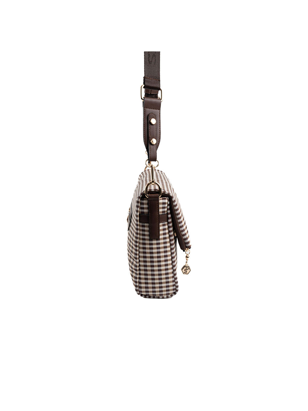 Kahverengi Kadın Çapraz Çanta 963-47362 SILVER POLO ÇAPRAZ BAYAN ÇANTASI M191 KAHVE SARI-MAT KAHVE-3