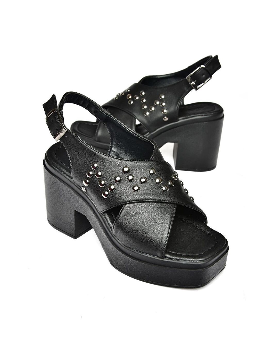 S9961210 Siyah Kadın Sandalet-2