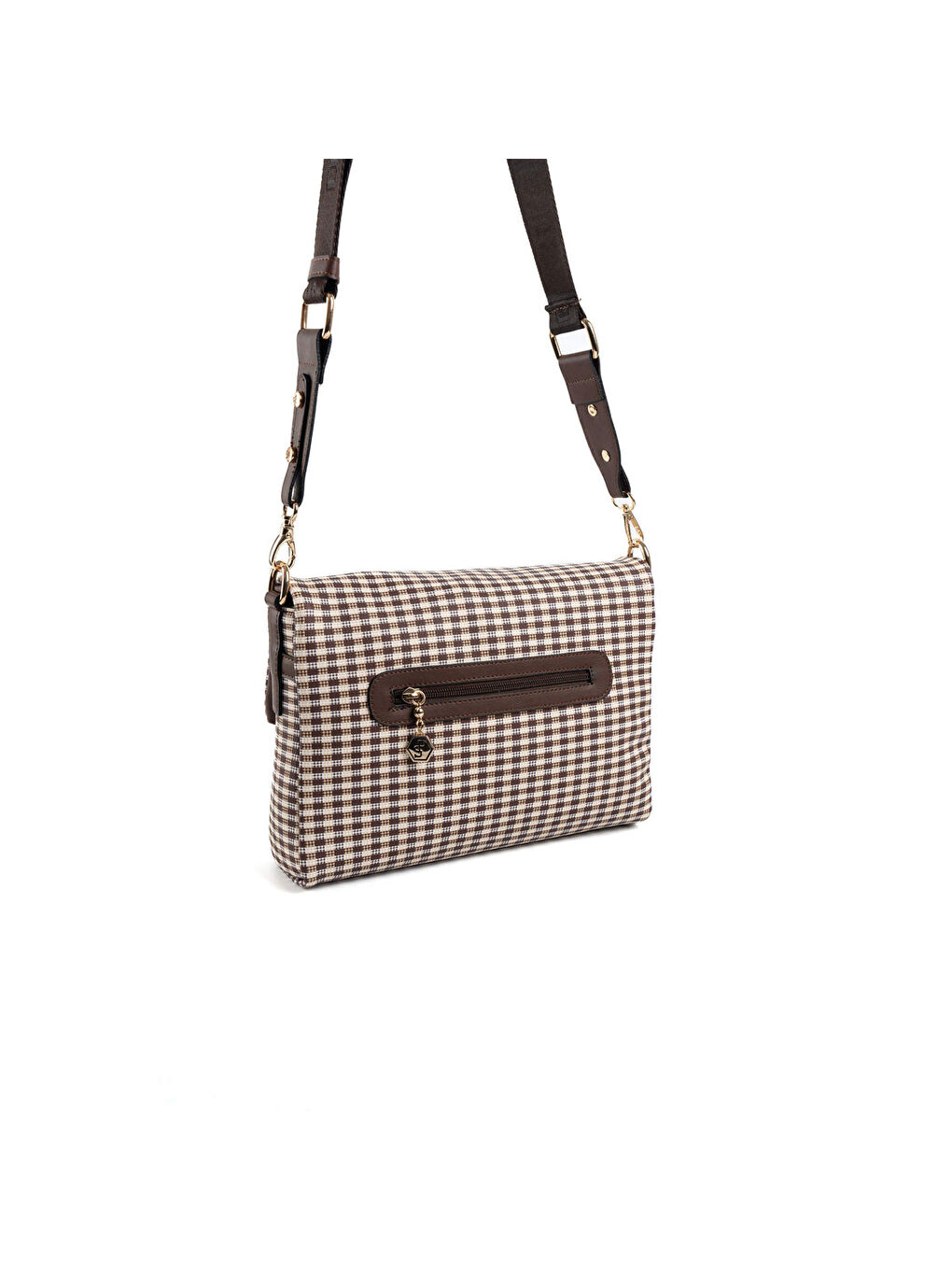 Kahverengi Kadın Çapraz Çanta 963-47362 SILVER POLO ÇAPRAZ BAYAN ÇANTASI M191 KAHVE SARI-MAT KAHVE-4