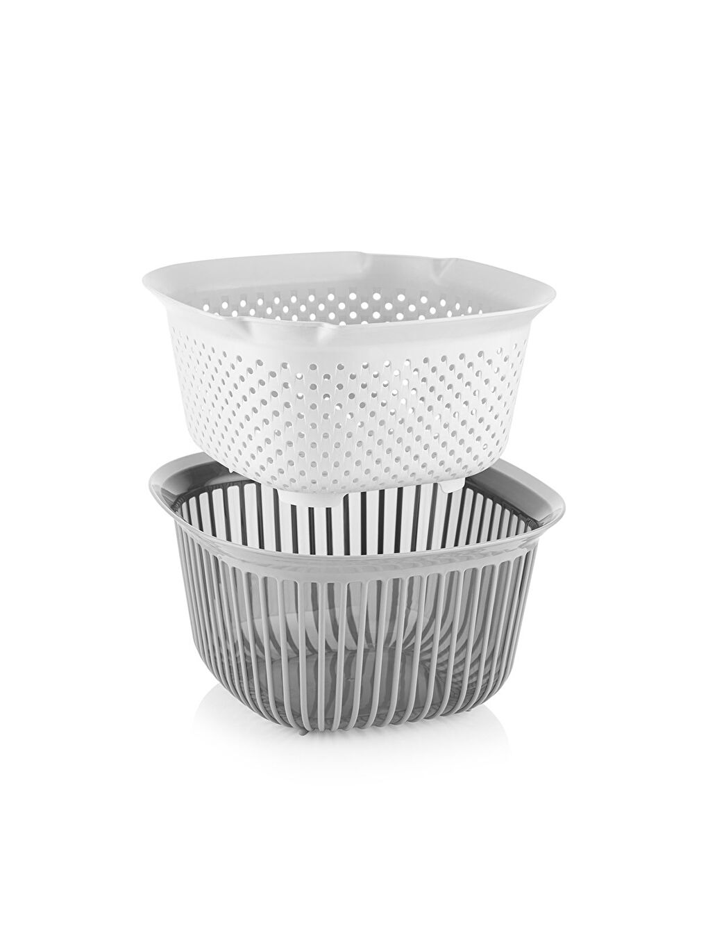 Karışık Qlüx İdeas Liny Süzgeçli Kase Gri 25cm 4000ml-1