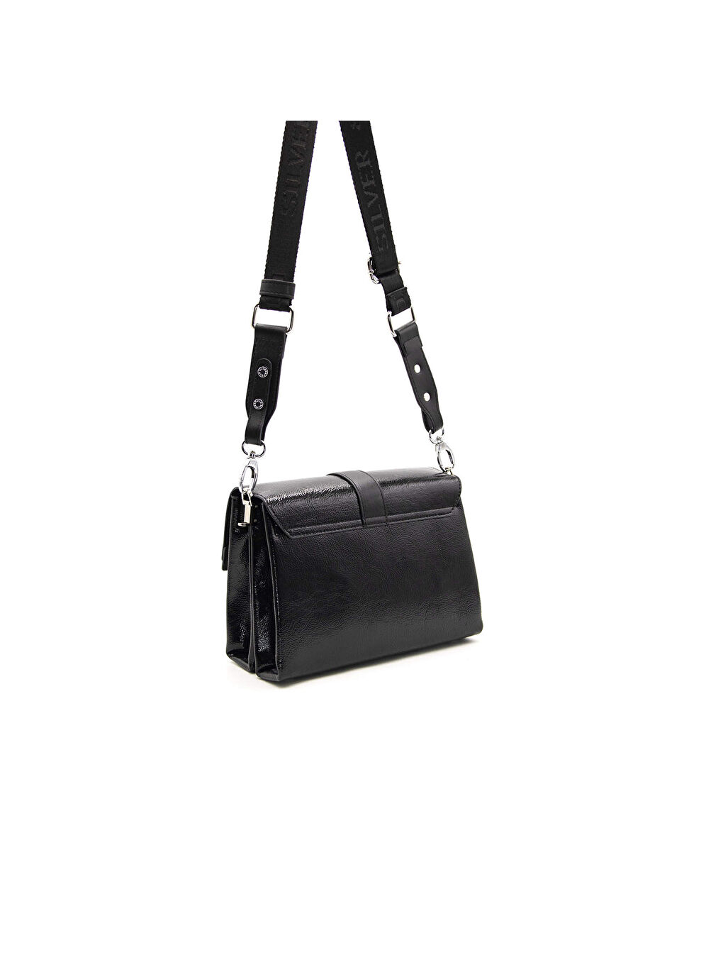 Siyah Kadın Çapraz Çanta 1009-48598 SILVER POLO ÇAPRAZ BAYAN ÇANTASI M158 SİYAH-NOVA SİYAH-3