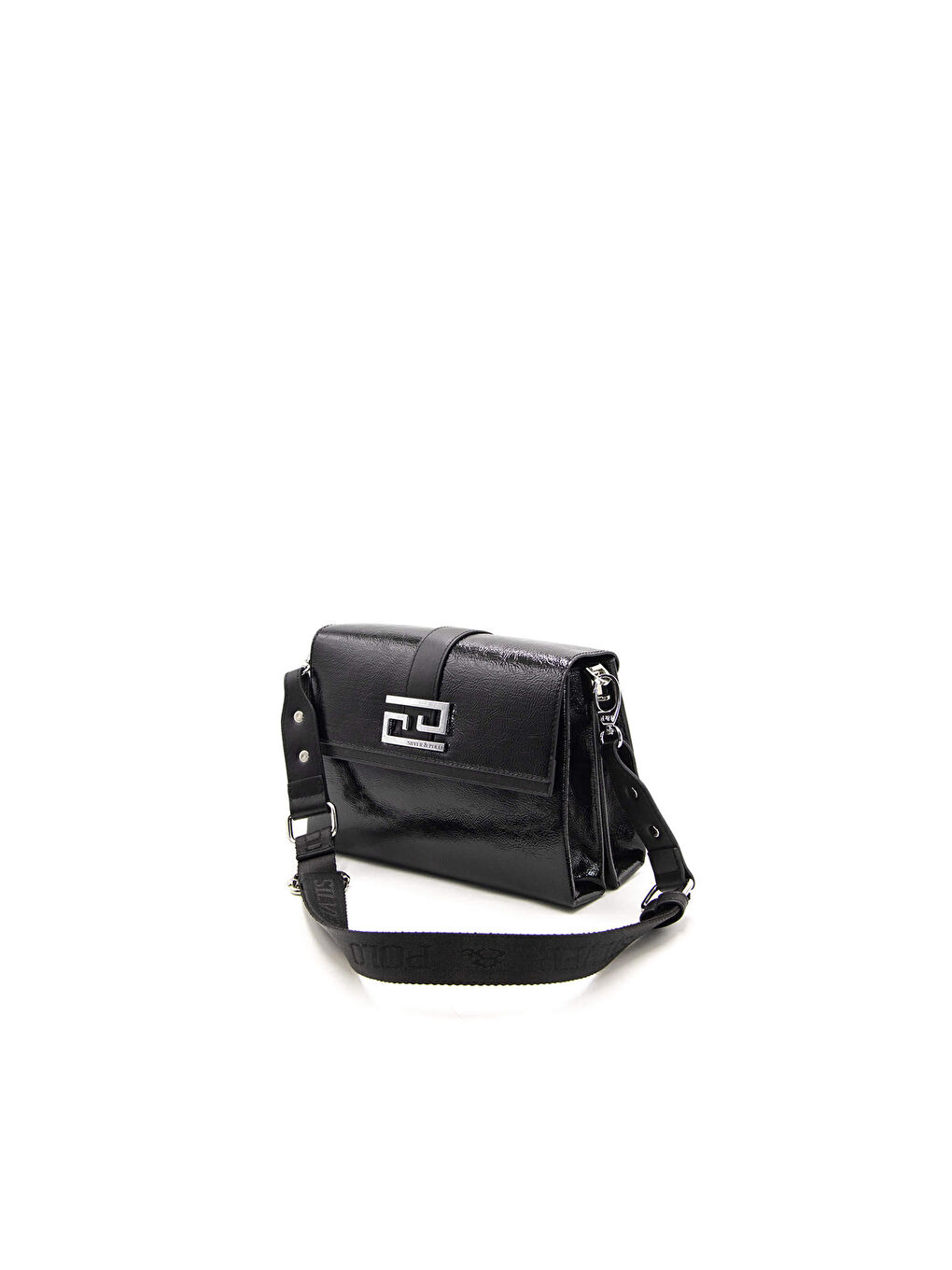 Siyah Kadın Çapraz Çanta 1009-48598 SILVER POLO ÇAPRAZ BAYAN ÇANTASI M158 SİYAH-NOVA SİYAH-4