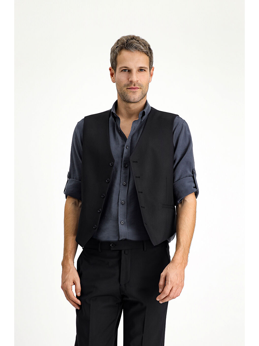 Siyah Klasik Yelek-1