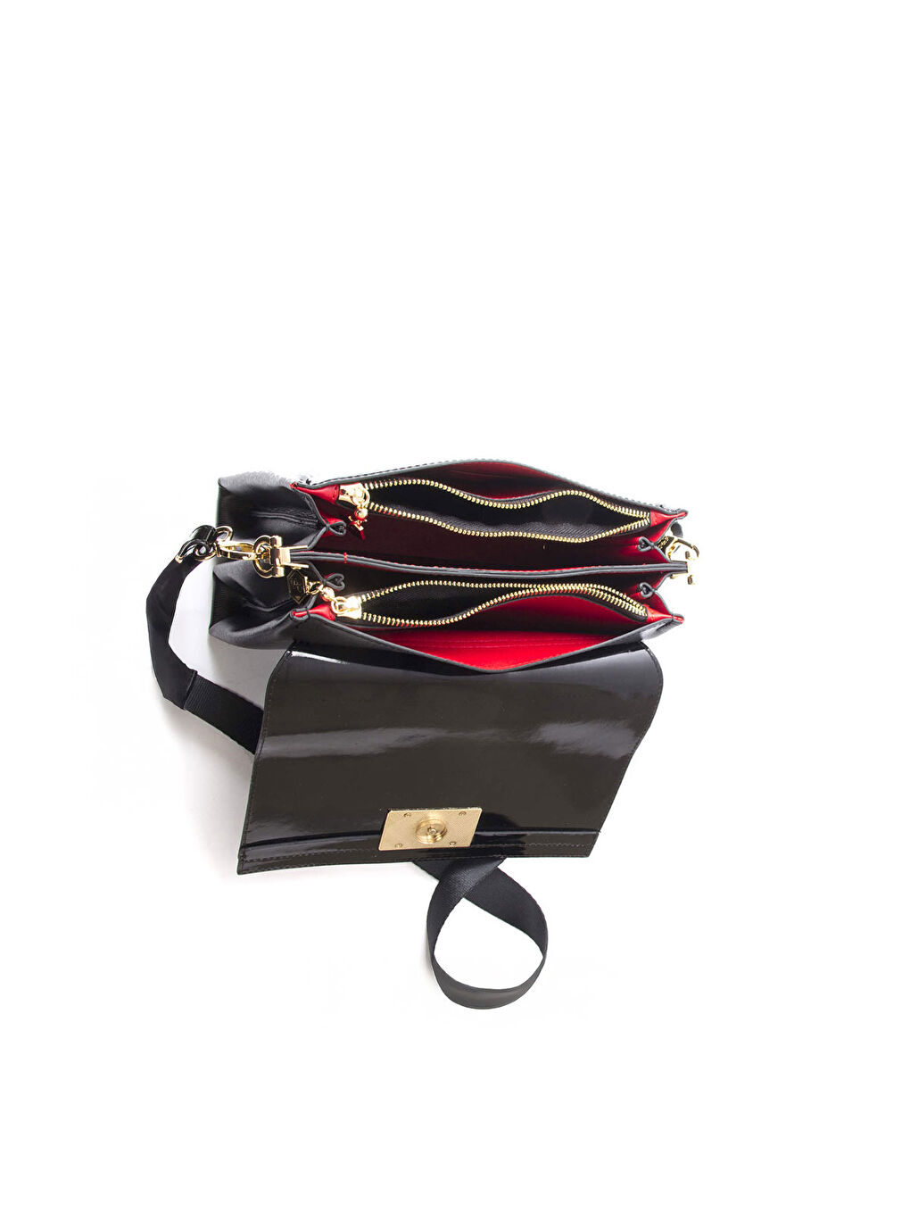 Siyah Kadın Çapraz Çanta 1009-48598 SILVER POLO ÇAPRAZ BAYAN ÇANTASI M158 SİYAH-NOVA SİYAH-5