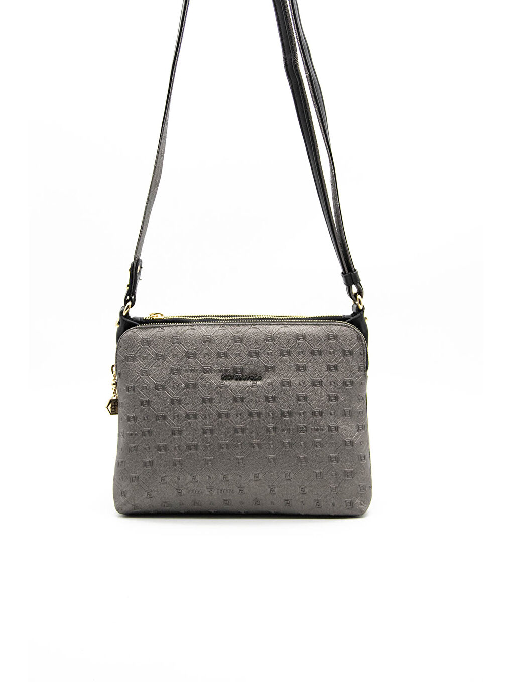 Siyah Kadın Çapraz Çanta 850-38879 ÇAPRAZ BAYAN ÇANTASI M46 PLATİN-MAT SİYAH