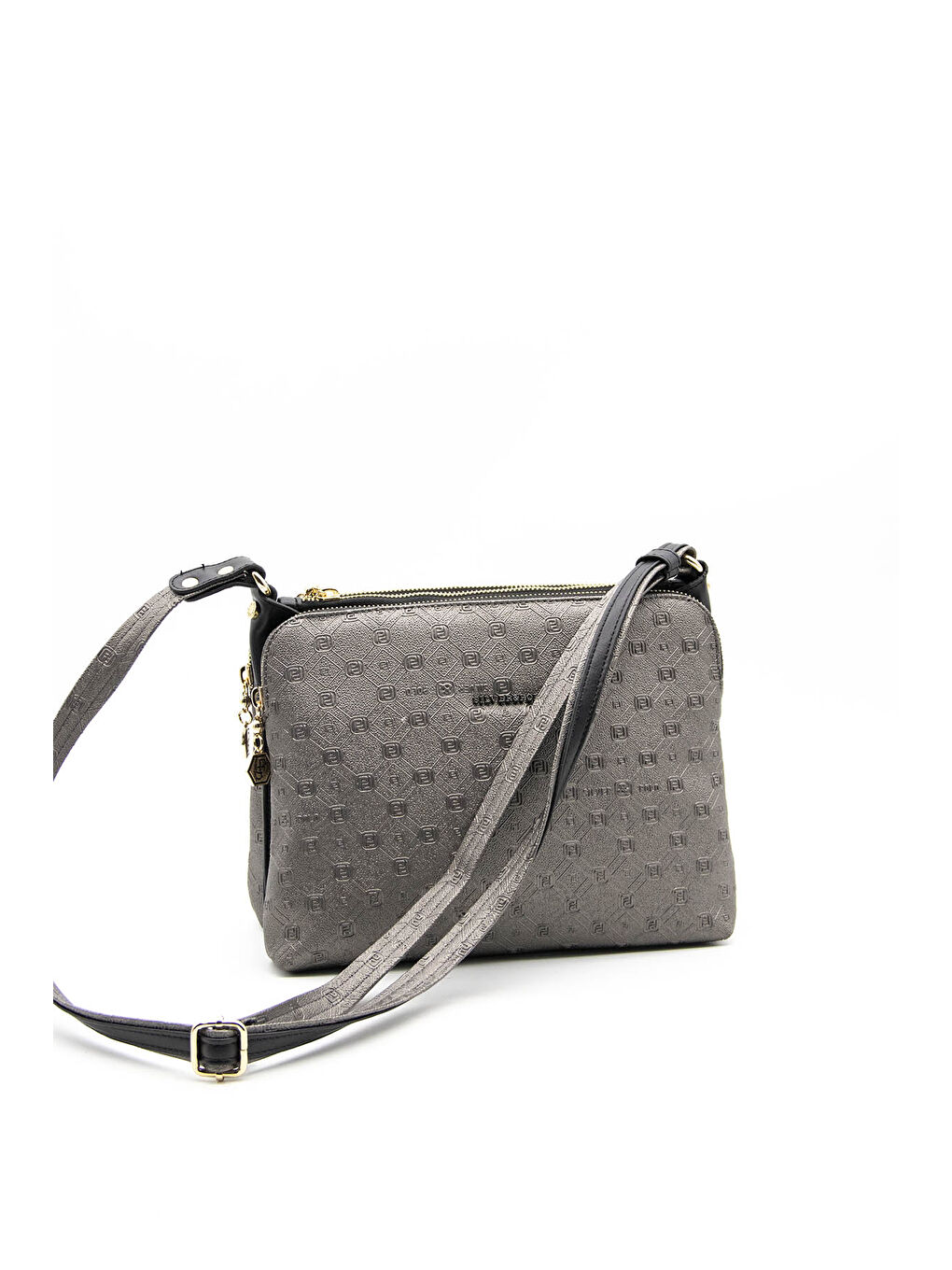 Siyah Kadın Çapraz Çanta 850-38879 ÇAPRAZ BAYAN ÇANTASI M46 PLATİN-MAT SİYAH-4