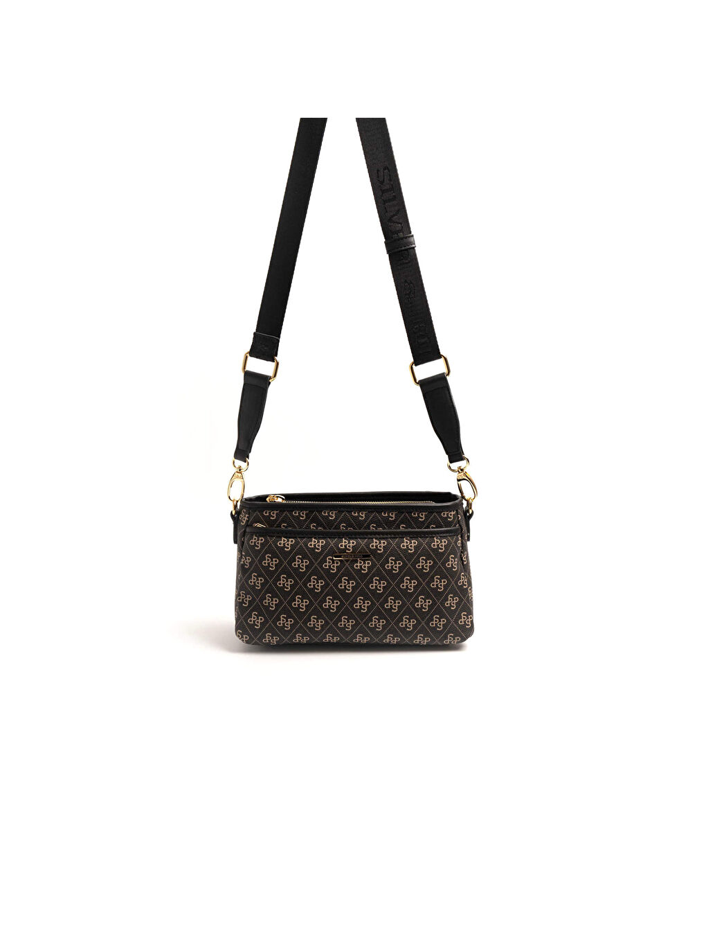 Gri Kadın Çapraz Çanta 1184-46577 SILVER POLO ÇAPRAZ BAYAN ÇANTASI M178 FÜME-MAT SİYAH